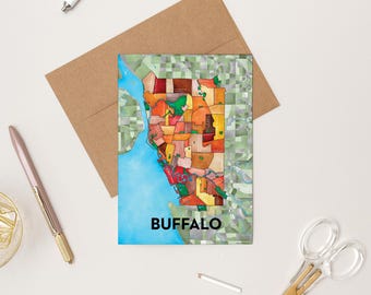 Tarjeta de felicitación de los barrios de Buffalo
