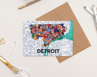 Detroit Neighborhoods Greeting Card