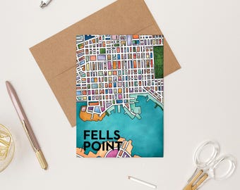 Tarjeta de felicitación del barrio de Fells Point