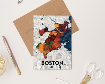 Boston Neighborhoods Greeting Card