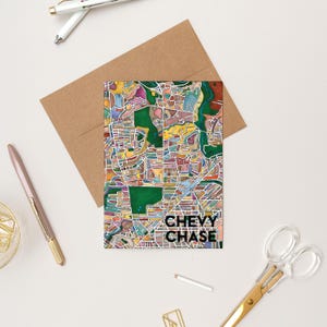 Chevy Chase MD Neighborhood Greeting Card