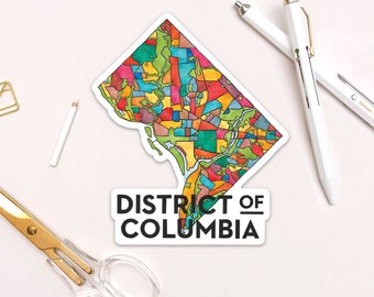 District of Columbia (Washington, DC) Neighborhoods Sticker