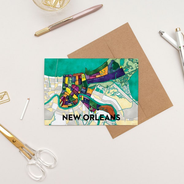 New Orleans Neighborhoods Greeting Card