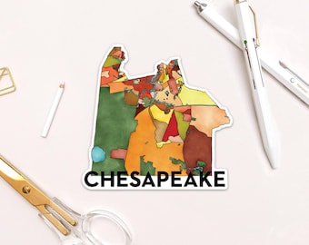 Pegatina de los barrios de Chesapeake