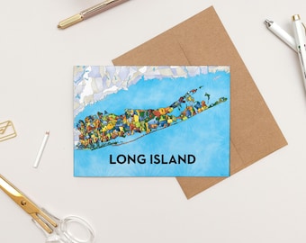 Tarjeta de felicitación de los barrios de Long Island