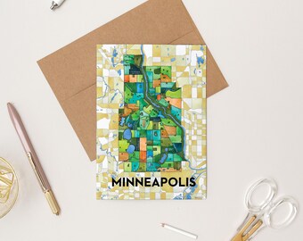 Tarjeta de felicitación de los barrios de Minneapolis