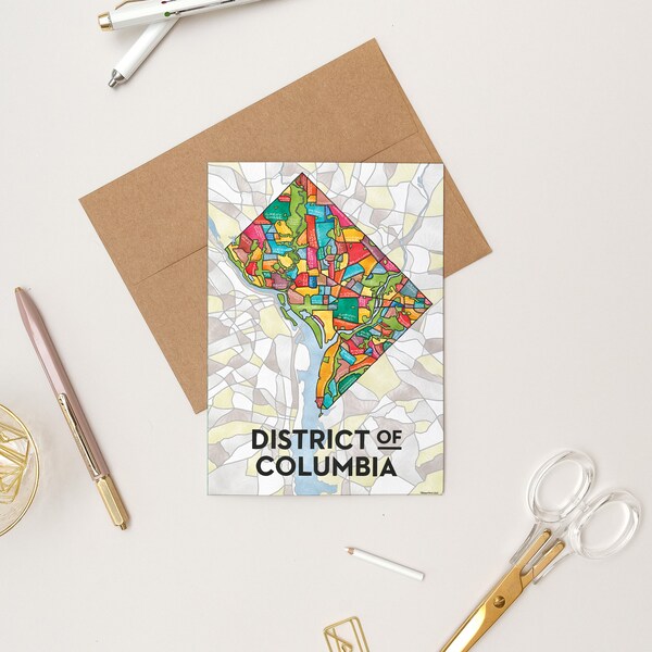 Dc Greeting Card Etsy