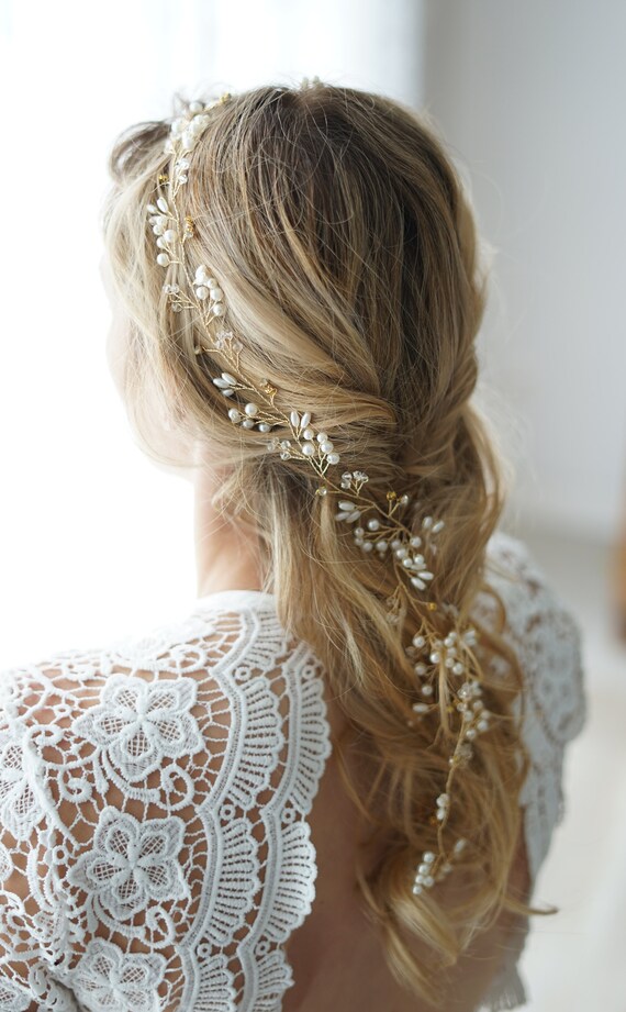 bridal hair wreath