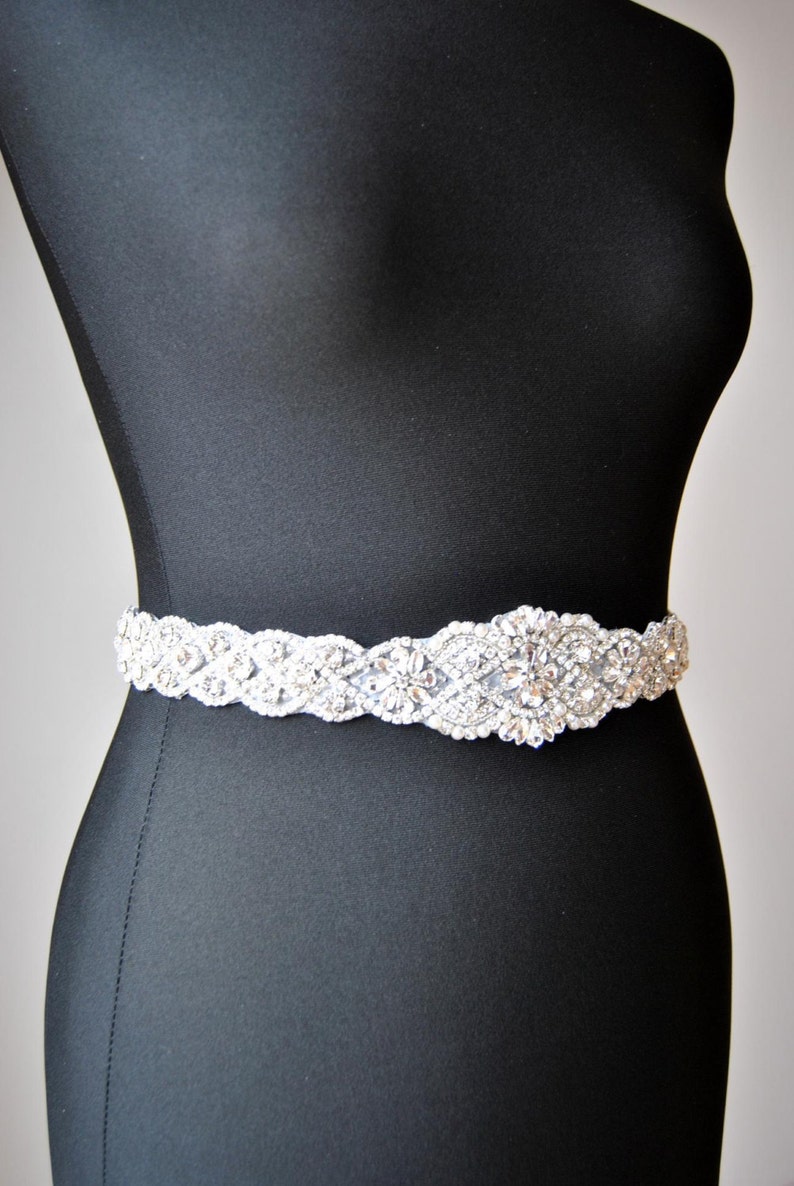 SALE 34 Wedding Dress Sash Belt Luxury Crystal Bridal - Etsy