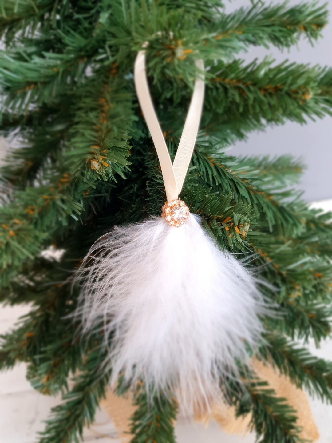 Feather Christmas Tree Ornaments 