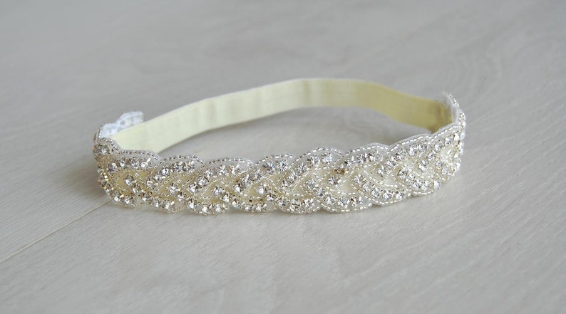 Bridal Garter Crystal Garter Wedding Garter Ivory Vintage - Etsy