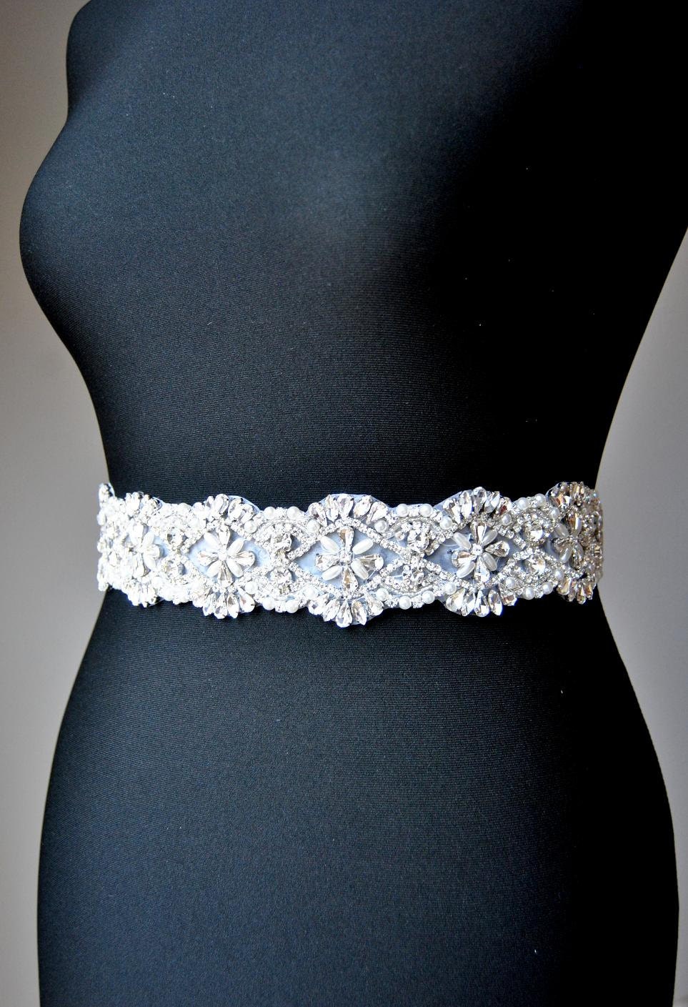 20 Wedding Dress Sash Belt Luxury Crystal Bridal Sash | Etsy