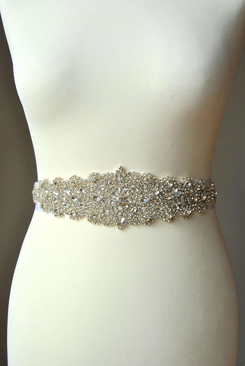 SALE Luxury Crystal Bridal SashWedding Dress Sash Belt Etsy