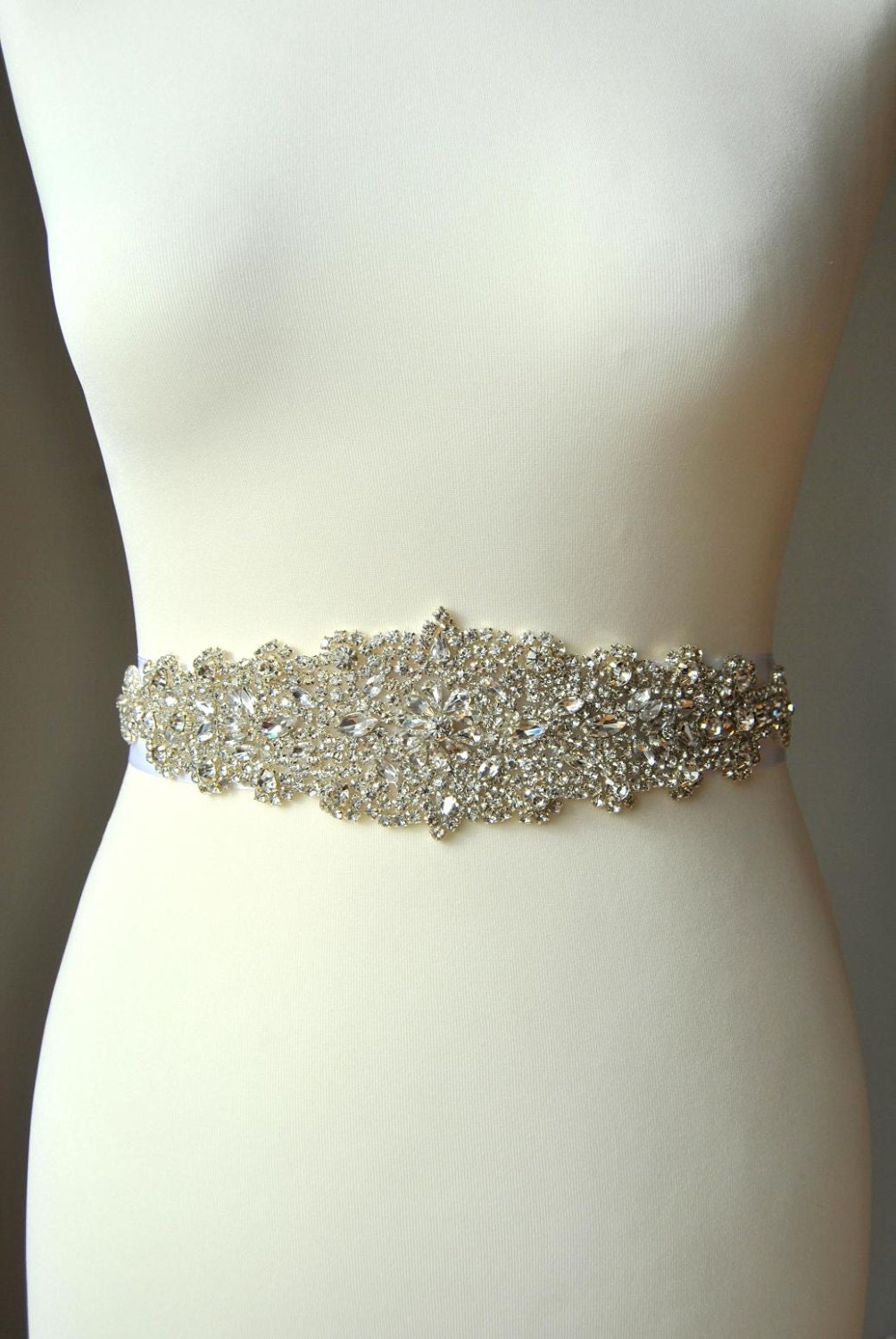 SALE Luxury Crystal Bridal SashWedding Dress Sash Belt | Etsy
