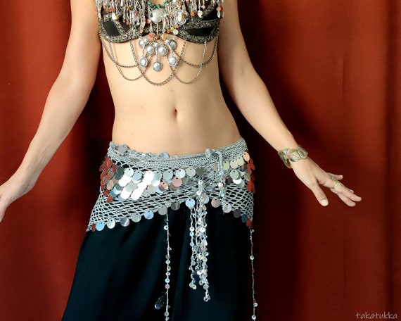 Tribal Fusion Belly Dance Costume, Dance Shawl, Bellydance