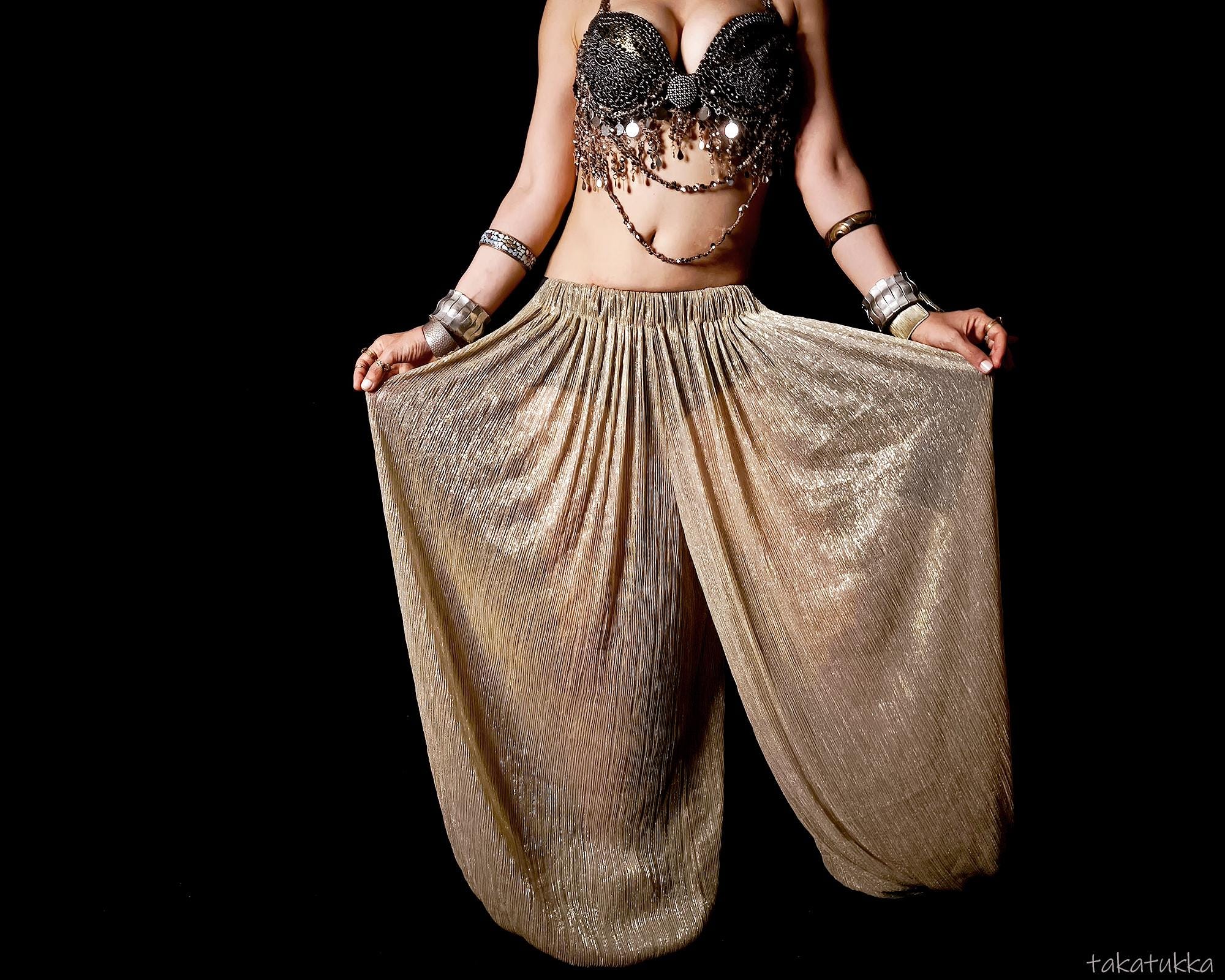 Gold Belly Dance Pants