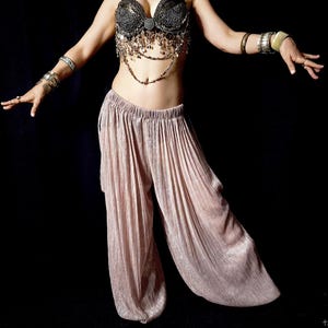 Bellydance Costume, Lace Slit Harem Pants, pink Harem pants women,  Bellydance pantaloons, Open hip  costume, cut out leg harem pant,