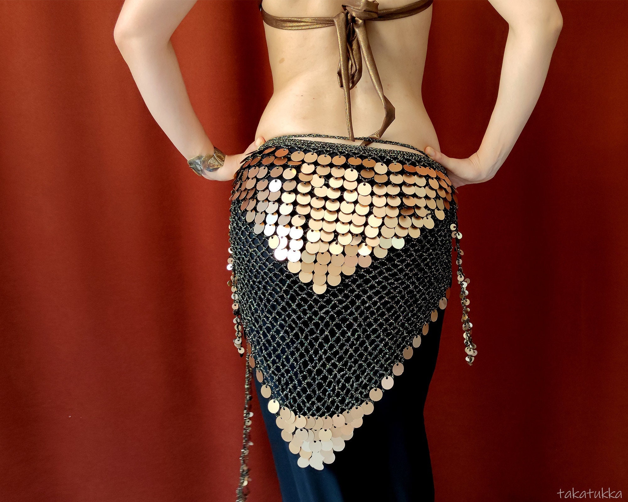 Tribal Fusion Bra, 34 B, Belly Dance Costume, Beaded Halter Top