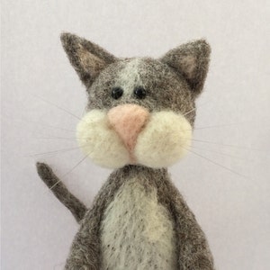 Grey cat needle felt kit ( starter kit )