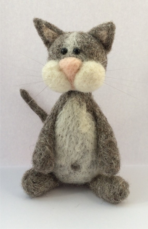 Grey Cat Needle Felt Kit Starter Kit 