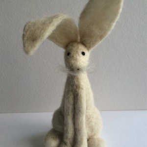 Cream hare needle felt kit ( starter kit )