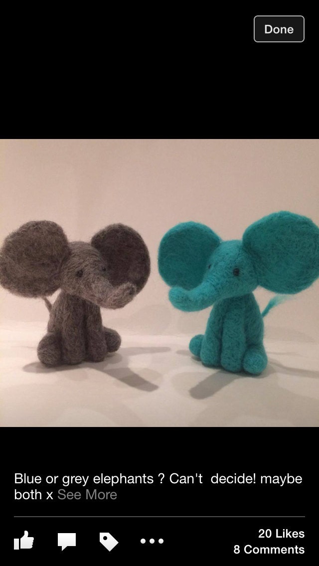 Grey Elephant Needle Felt Kit Starter Kit Etsy Canada