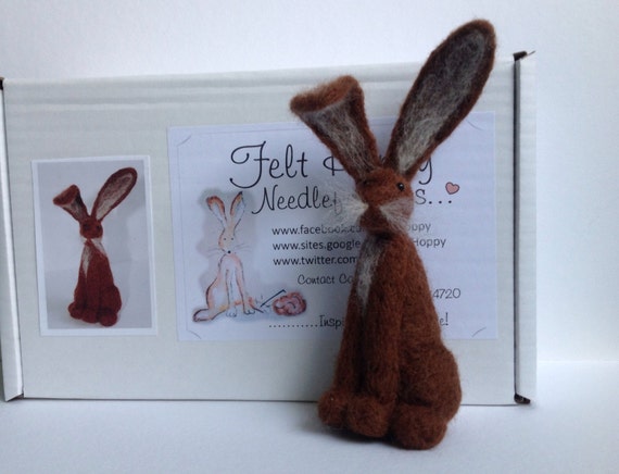 Light Brown Hare Needle Felt Kit Starter Kit 