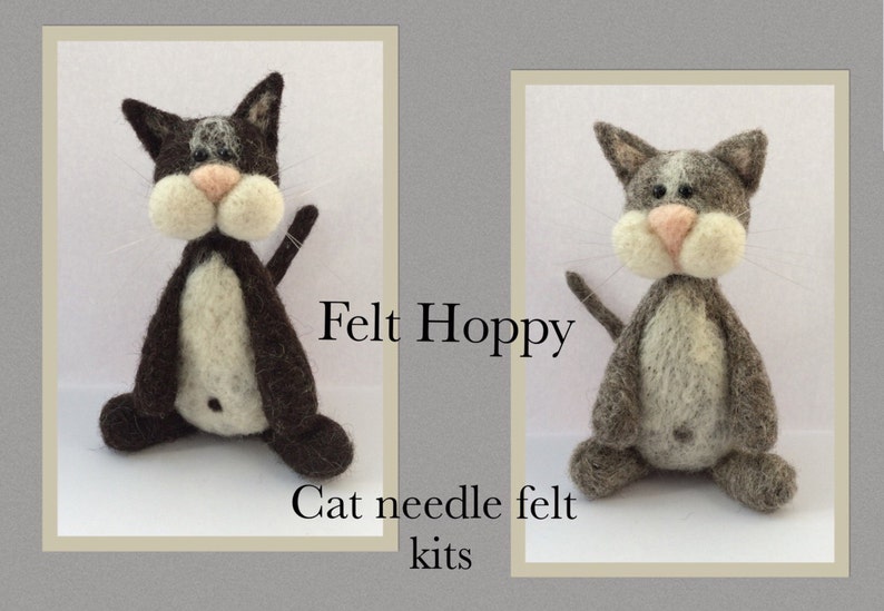 Black Cat Needle Felt Kit Starter Kit Etsy