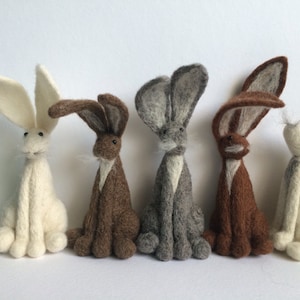 Grey hare needle felt kit starter kit image 3