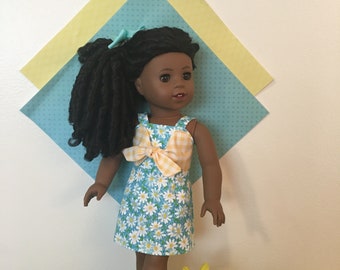 A "He Loves Me, He Loves Me Not" DRESS for your 18 inch doll like American Girl®; Spring; Boutiques;Summer;Parades;Fall;Back to School.