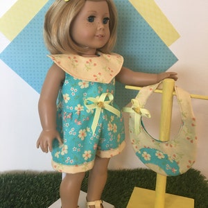 A Let's Play Jumpsuit, Bag for your 18 inch doll like American Girl® Spring BoutiquesSummerPatrioticFallBack to School. image 8