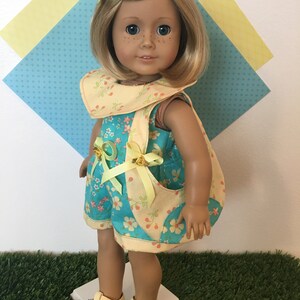 A Let's Play Jumpsuit, Bag for your 18 inch doll like American Girl® Spring BoutiquesSummerPatrioticFallBack to School. image 4