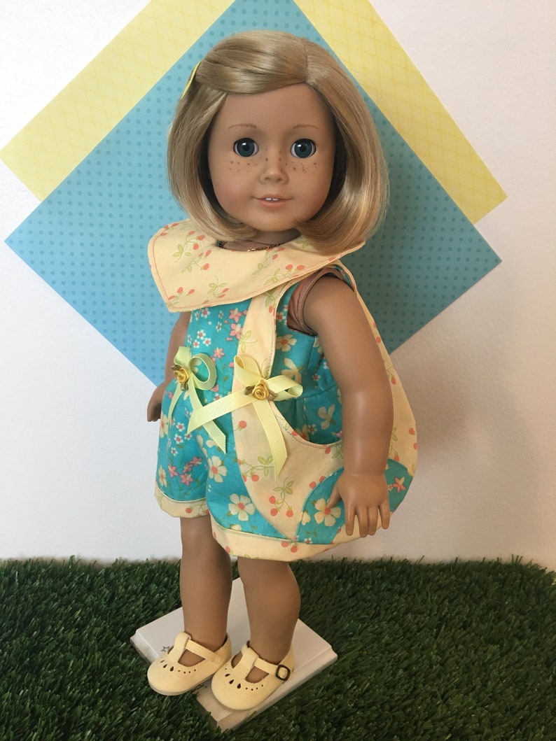 A Let's Play Jumpsuit, Bag for your 18 inch doll like American Girl® Spring BoutiquesSummerPatrioticFallBack to School. image 4