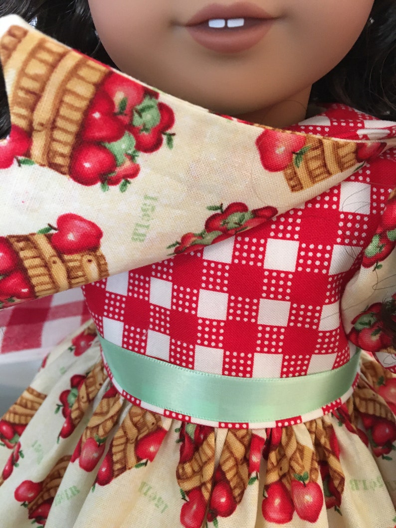 An apple Basket DRESS and HAIRBOW for Your 18 Inch Etsy