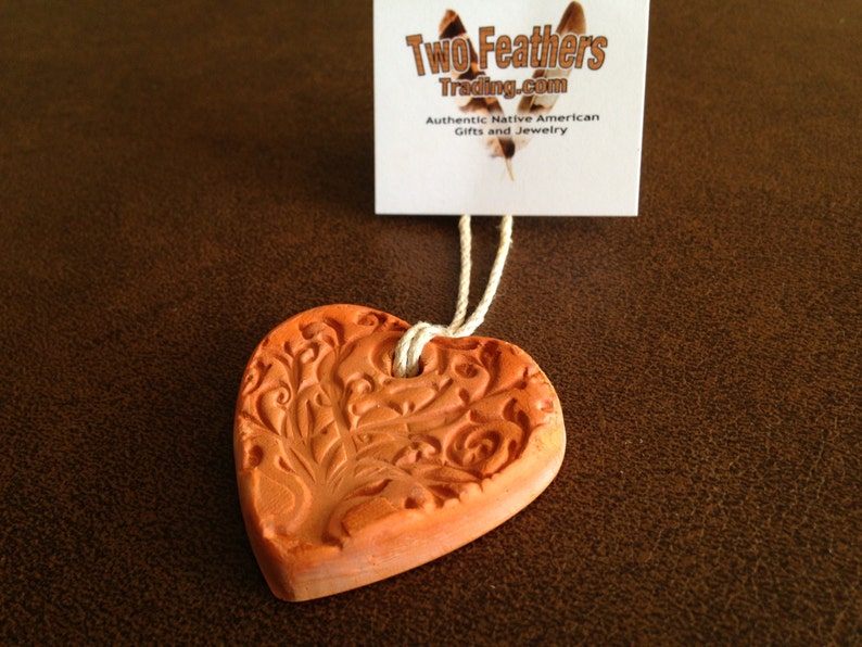 doTERRA Young Living Terracotta Clay AROMATHERAPY Tree of Life HEART PENDANT ~ Essential Oils Diffuser