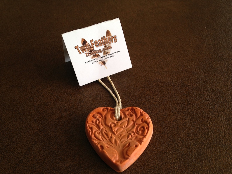 doTERRA Young Living Terracotta Clay AROMATHERAPY Tree of Life HEART PENDANT ~ Essential Oils Diffuser