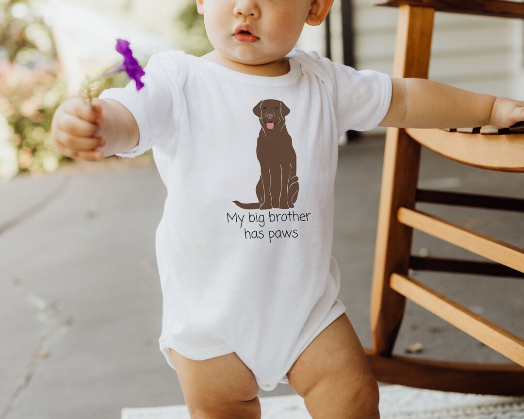 Onsie Lab Choc Lab Brother Onesie®, Lab Baby Onesie®, Dog Brother, Cute Baby ...