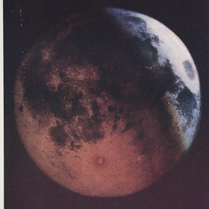 LUNAR ECLIPSE, Eclipse of the Moon, 1920 Antique Astronomy Print
