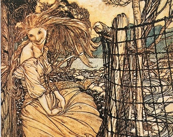 ARTHUR RACKHAM 1970s vintage Montage couleur - Undine - Conte de fées, Romantique, Fantaisie, Fantastique