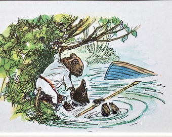 Wind in the Willows Mounted Print by Ernest Shepard. Matted Vintage ...