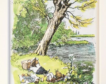 Wind in the Willows Mounted Print by Ernest Shepard. Matted - Etsy