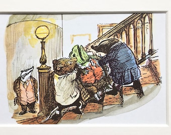 Wind in the Willows Mounted Print by Ernest Shepard. Matted Vintage ...