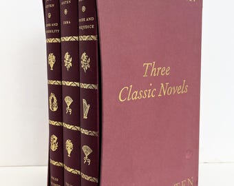 JANE AUSTEN - Orgullo y prejuicio, Emma, ​​Sentido y sensibilidad - Folio Society - Ilustrado - Encuadernación de lujo