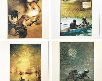 19 Wind in the Willows Large Mounted Colour Print by Robert Ingpen - You Choose