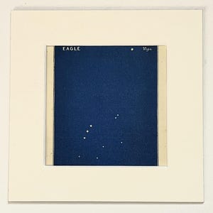 AQUILLA das ADLER-Sternbild c. 1880 Antike montiert Astronomie Druck, Farb Lithographie