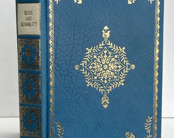 Sentido y sensibilidad de Jane Austen - Encuadernación en piel de cordero con decoración en oro de 23 quilates