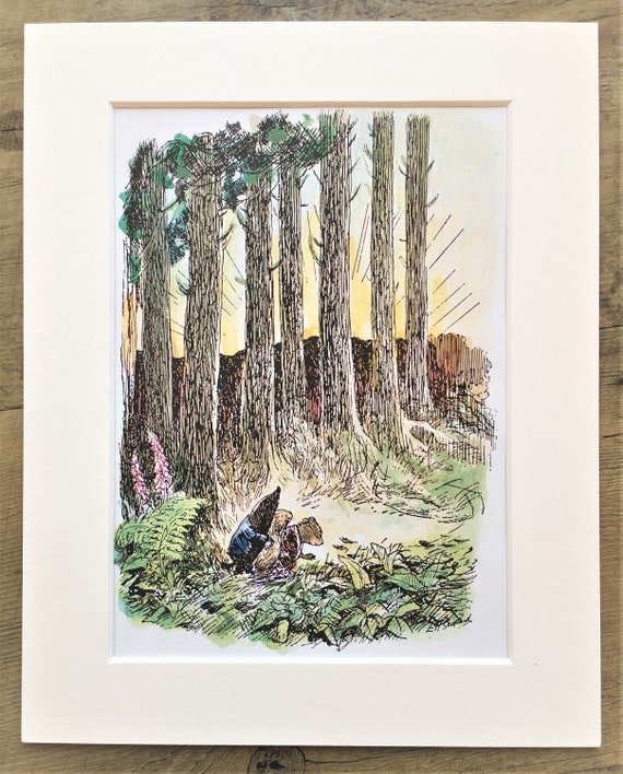 Wind in the Willows Large Mounted Print by Ernest Shepard. - Etsy UK