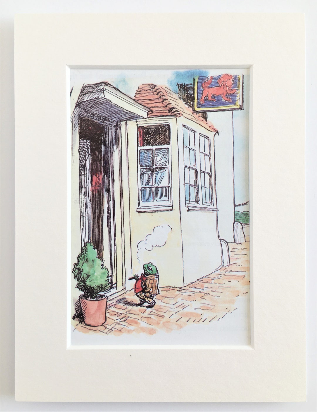 WIND in the WILLOWS Mounted Print by Ernest Shepard. Matted Vintage ...