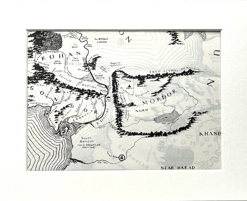 1991 Map of Middle Earth - Tolkien - Lord of the Rings - Etsy