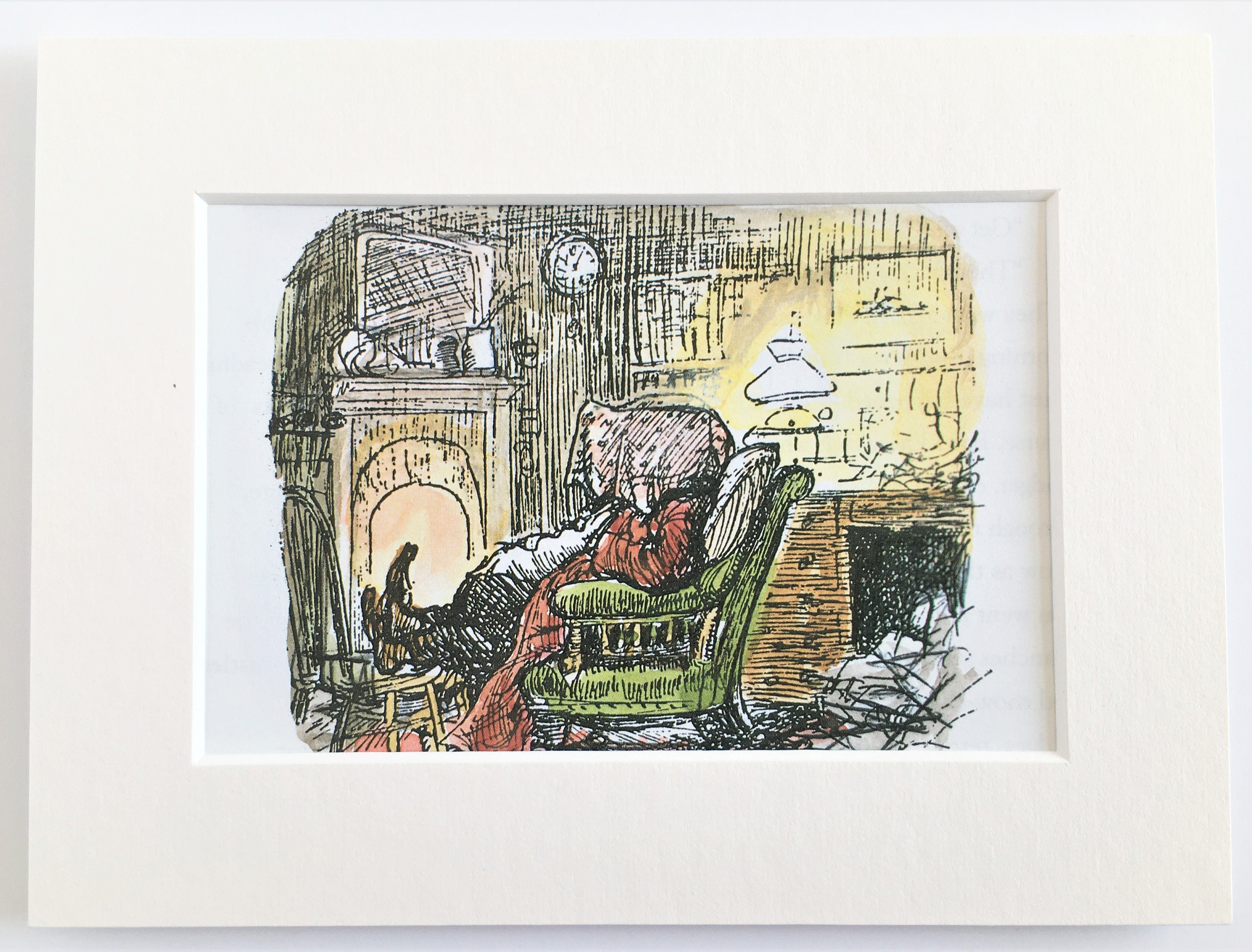 Wind in the Willows Mounted Print by Ernest Shepard. Matted Vintage ...